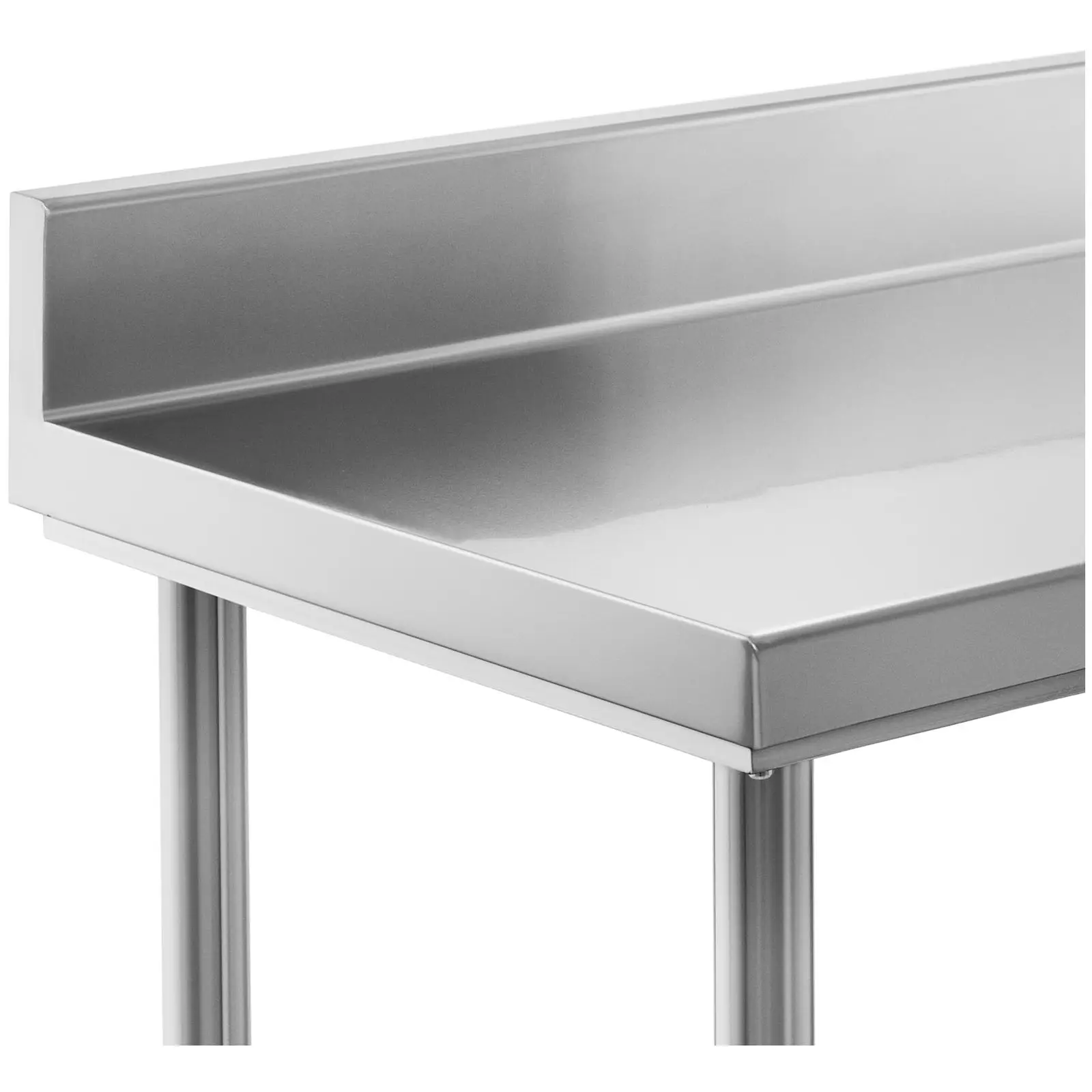 Pracovní stůl z ušlechtilé oceli - 200 x 60 cm - lem - nosnost 240 kg - Royal Catering