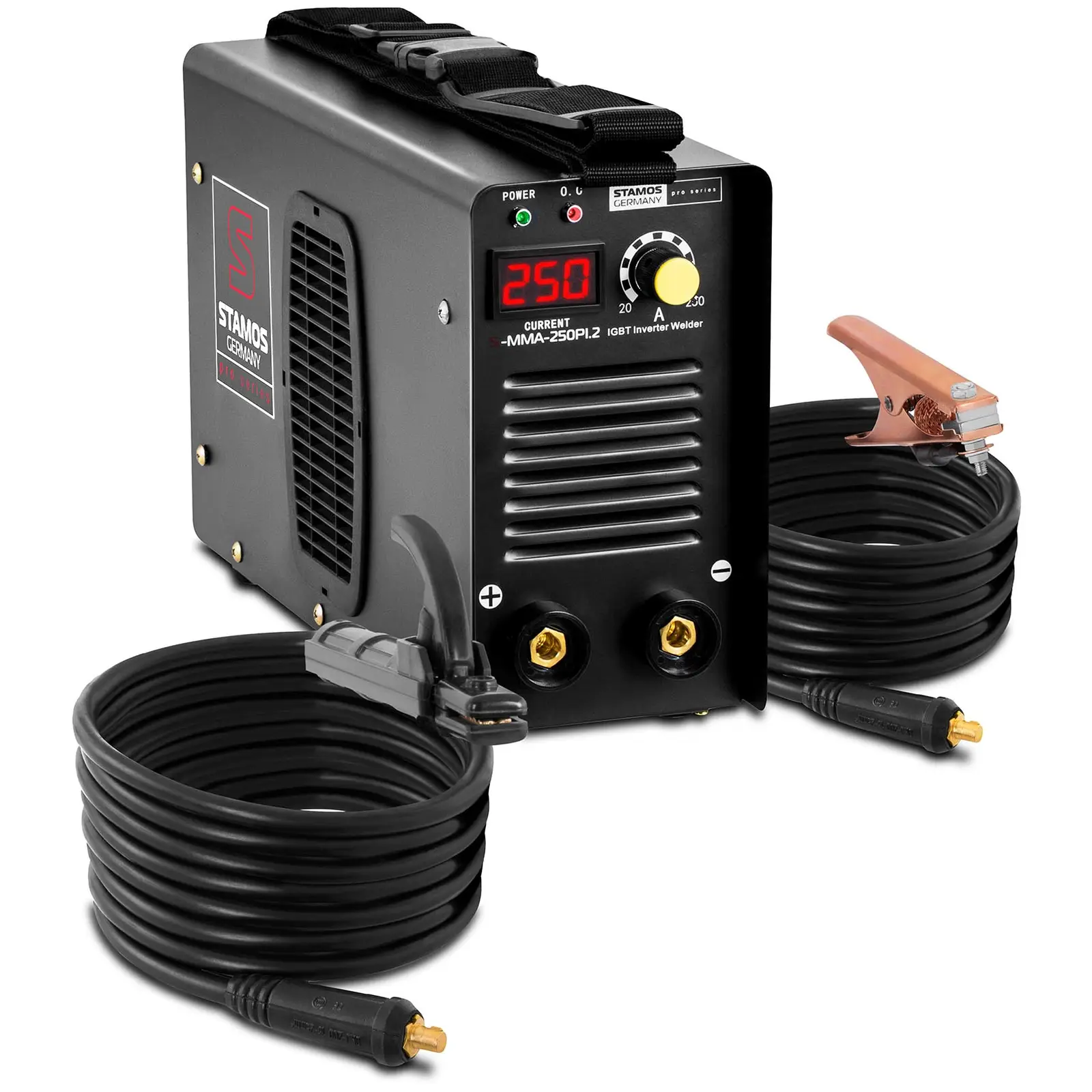 Elektrodová svářečka - 250 A - 8m kabel - Hot Start - PRO