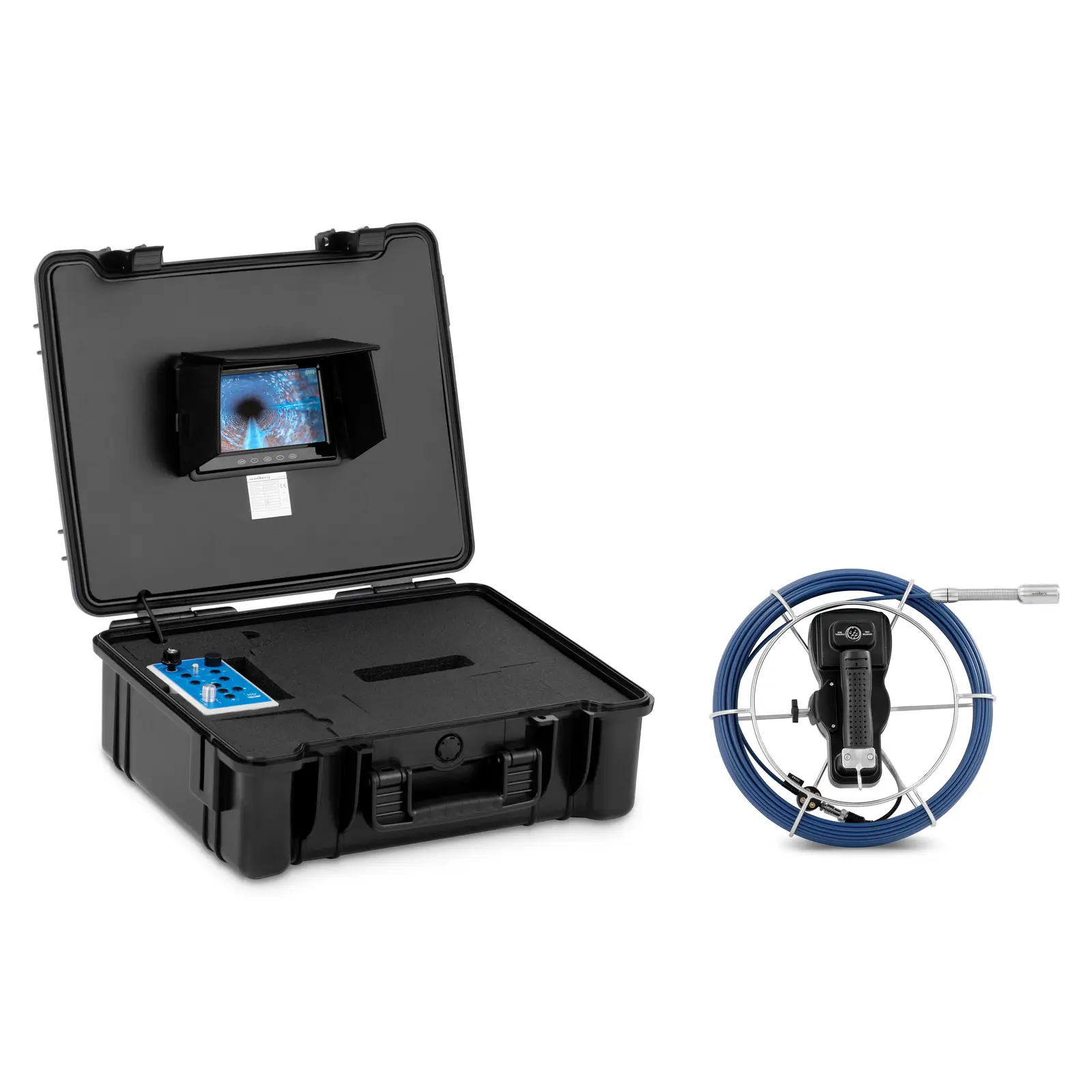 Inspekční kamera 30 m 12 LED 7" barvený displej IPS - Endoskopické kamery Steinberg Systems