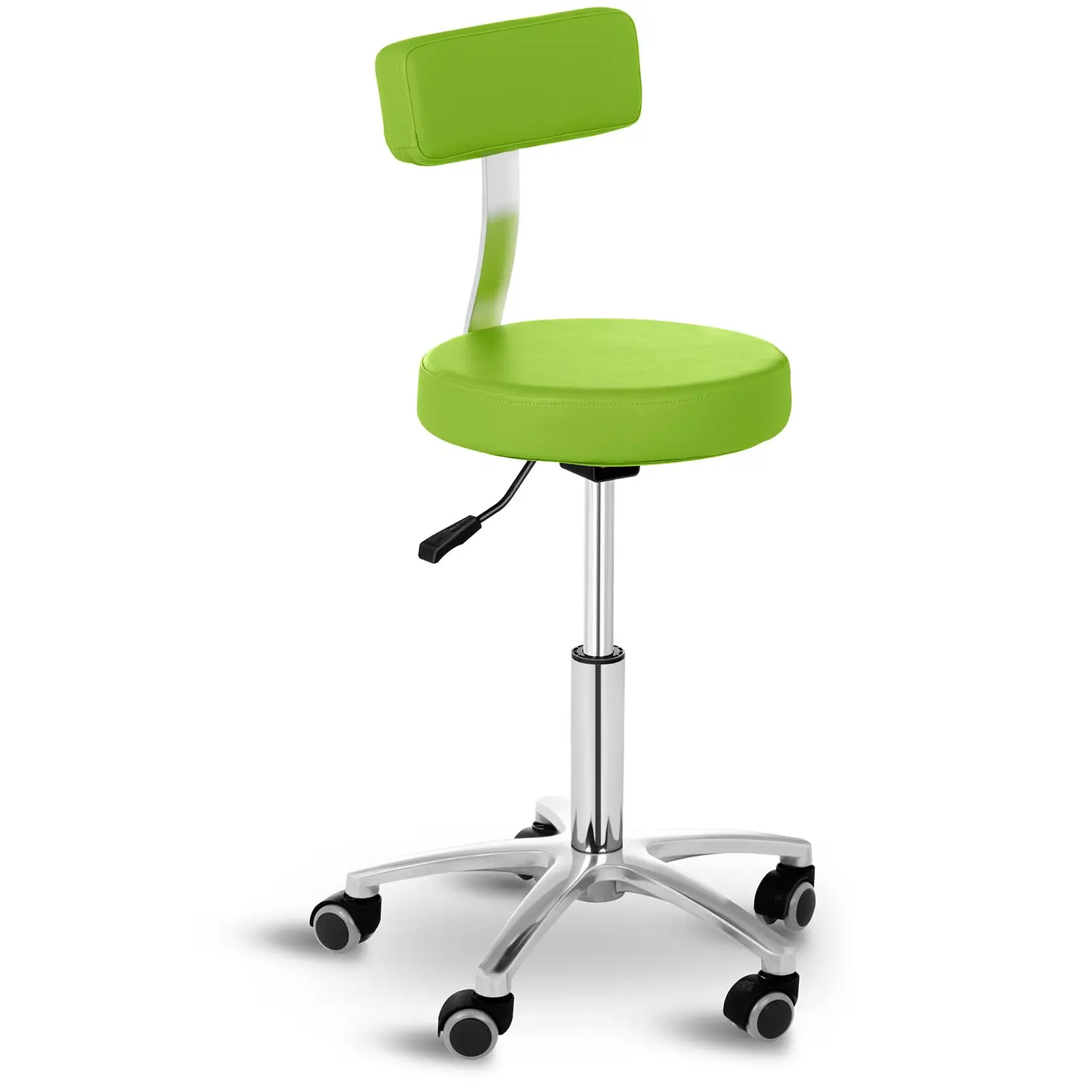 Otočná židle s opěradlem - 445–580 mm - 150 kg - Zelená