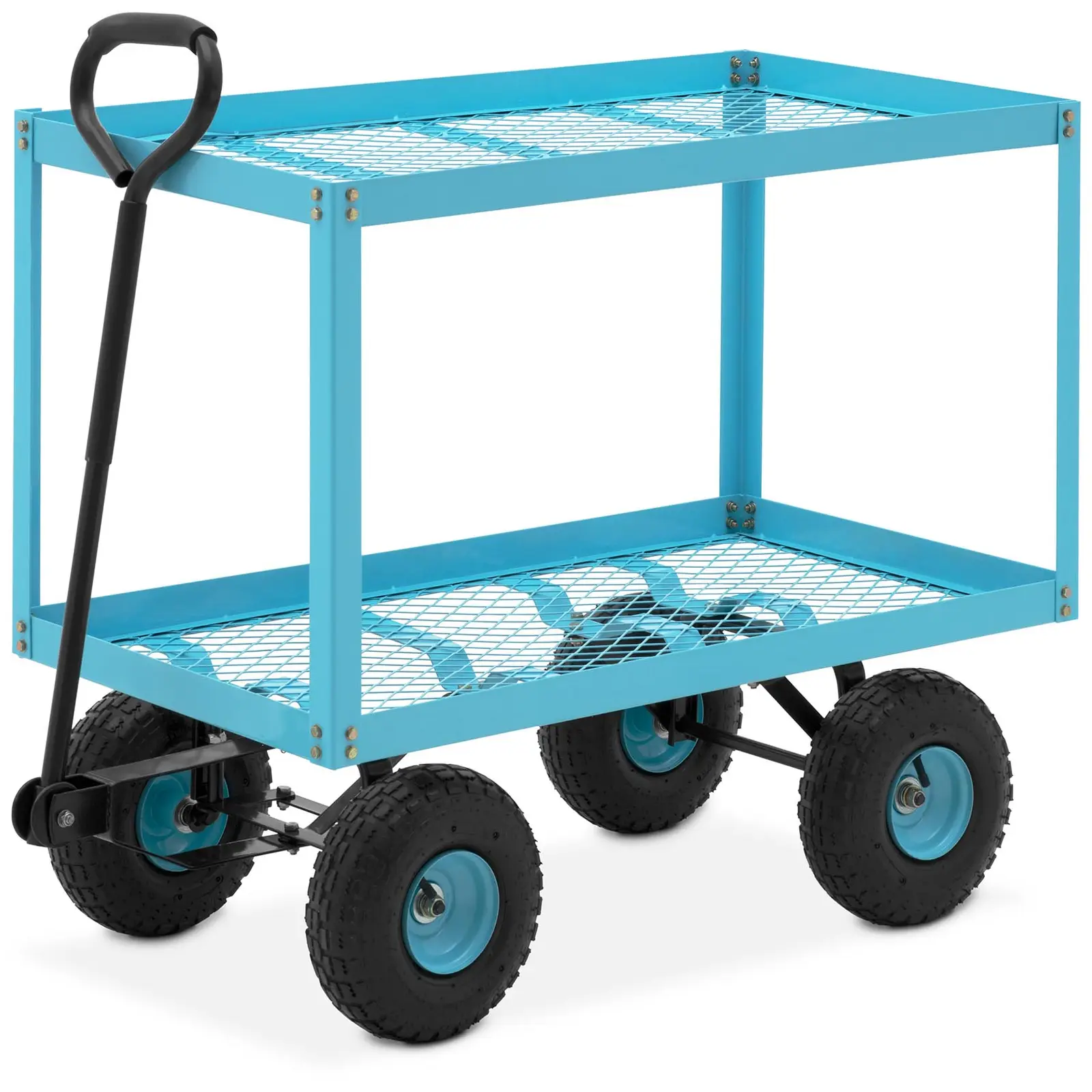 Zahradní vozík - 150 kg - 2 mřížkové police