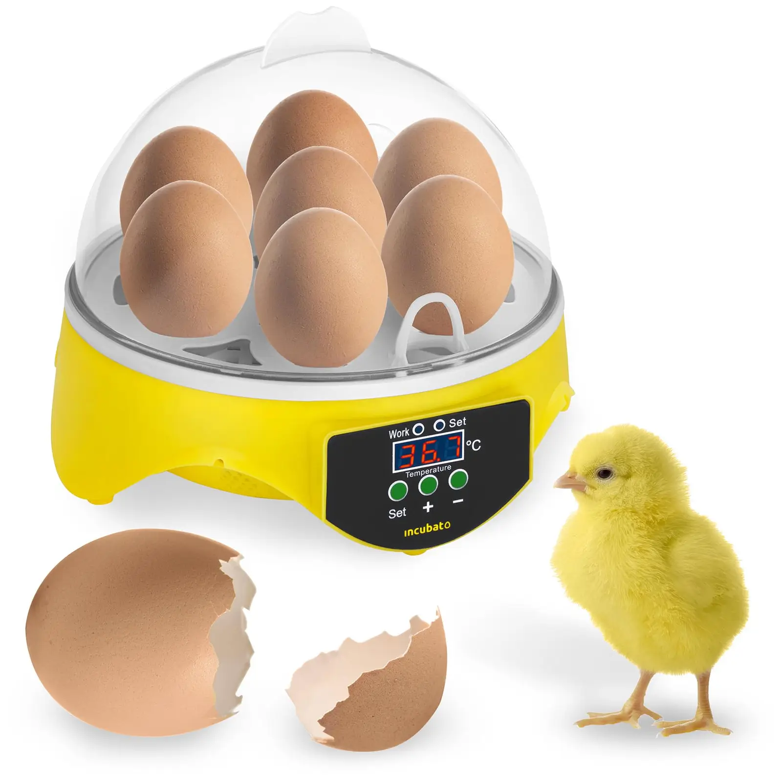 Umělá líheň - 7 vajec - včetně prosvěcovačky 