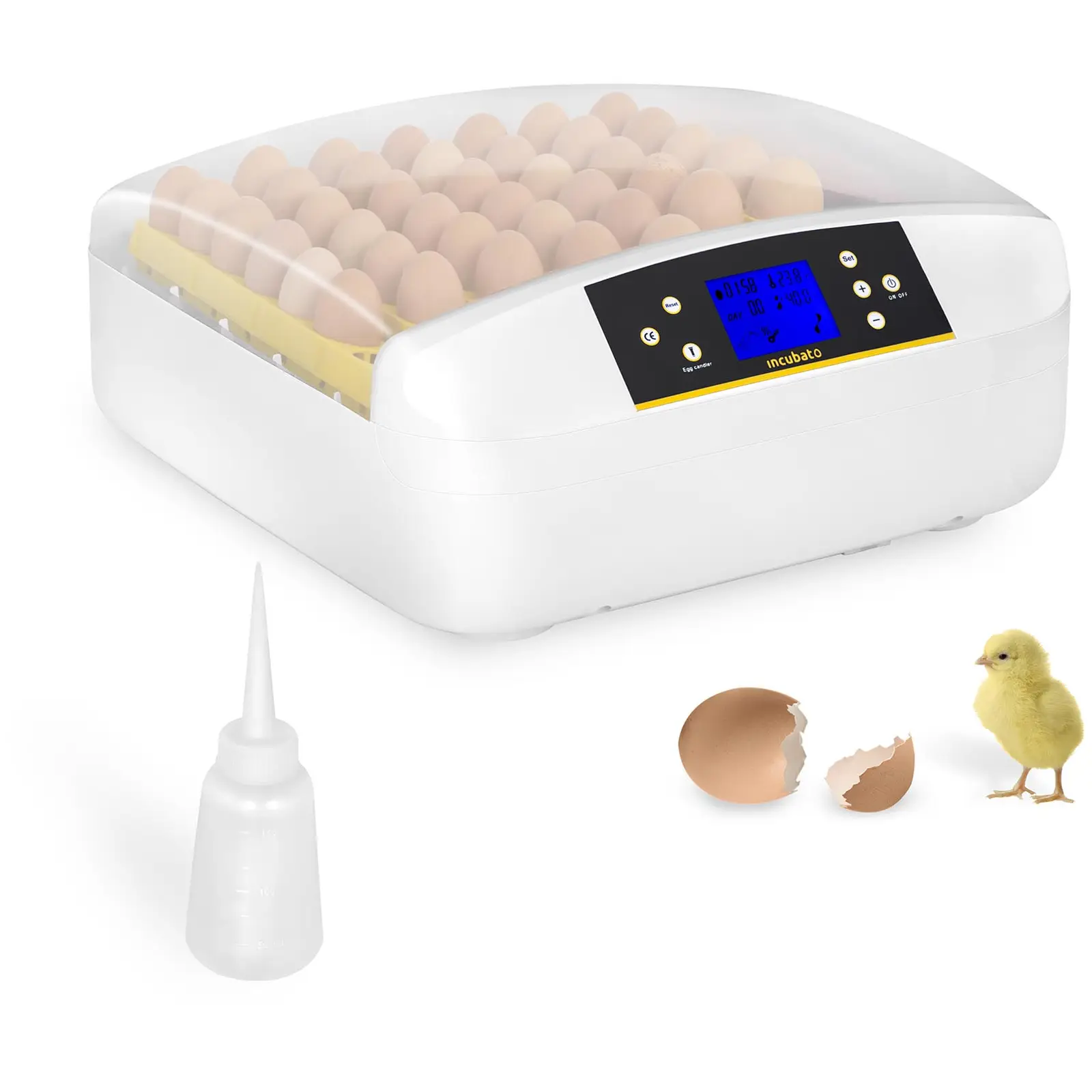 Umělá líheň - 56 vajec - včetně dávkovače vody - plně automatická