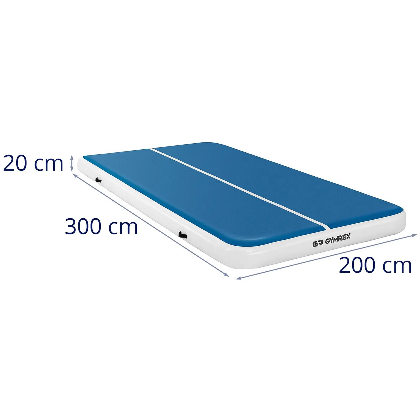 Nafukovací žíněnka - 300 x 200 x 20 cm - 300 kg - modrá/bílá