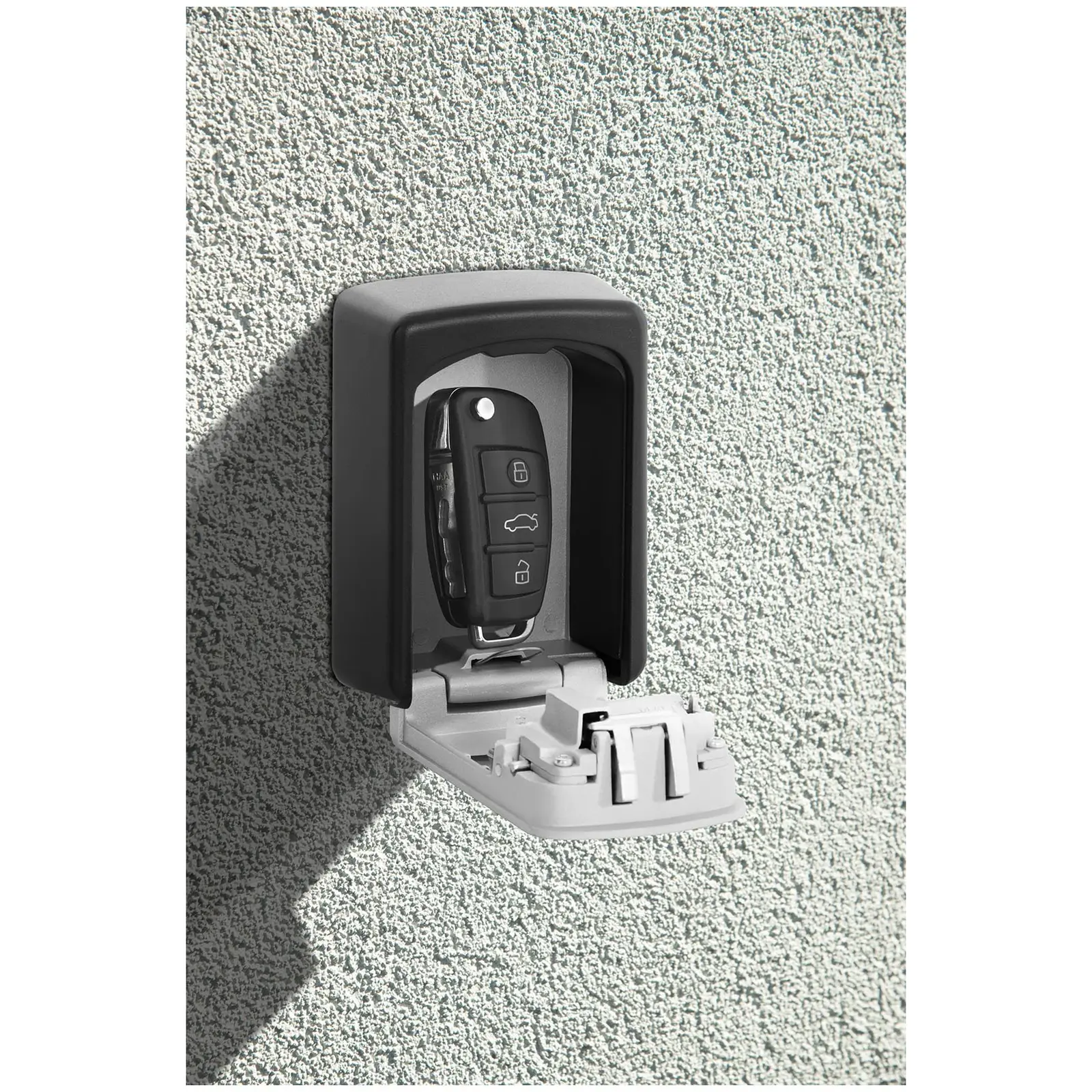Bezpečnostní schránka na klíče - kombinovaný zámek - montáž na zeď - s krytem