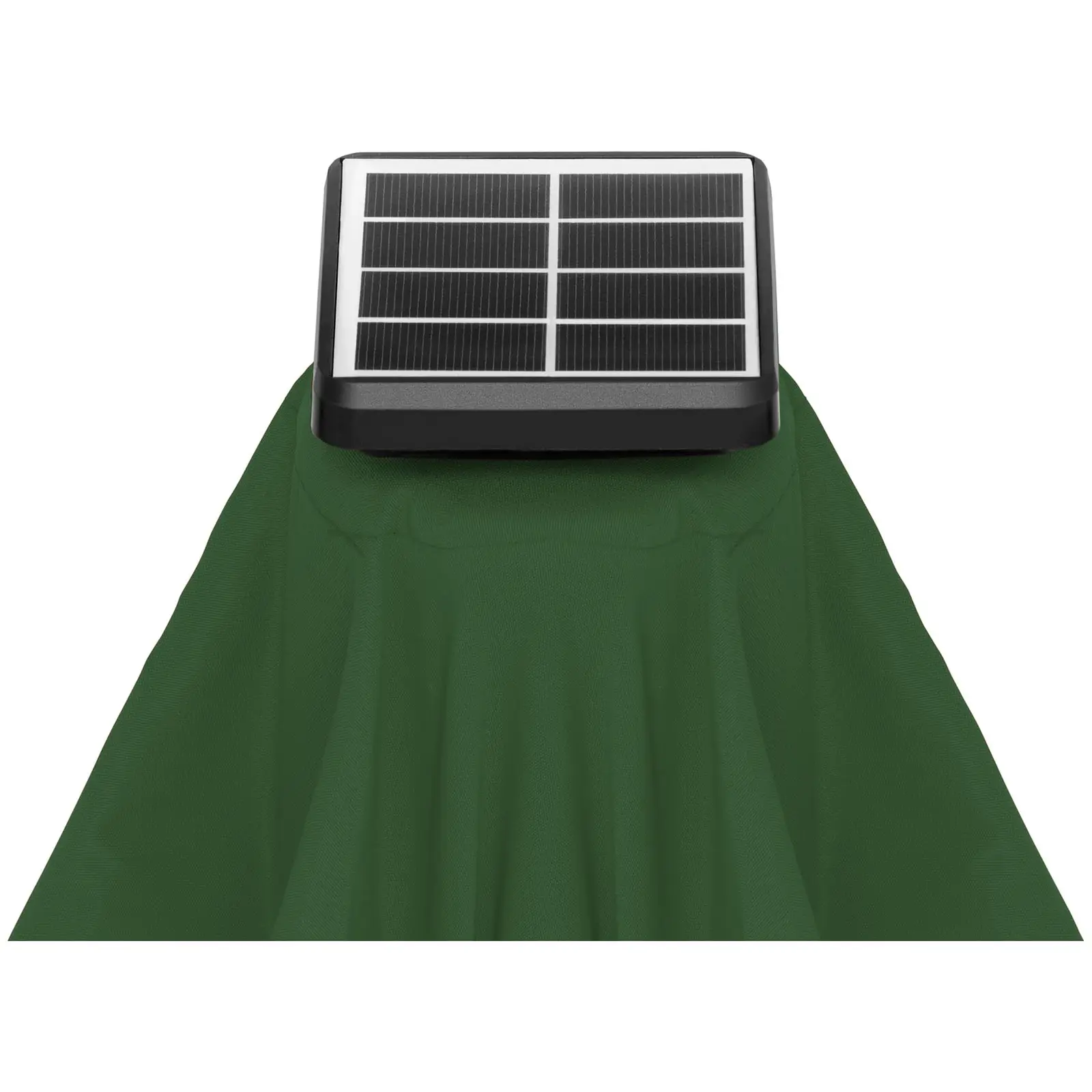 B-zboží Slunečník s LED osvětlením - zelený - kulatý - Ø 300 cm - s náklonem