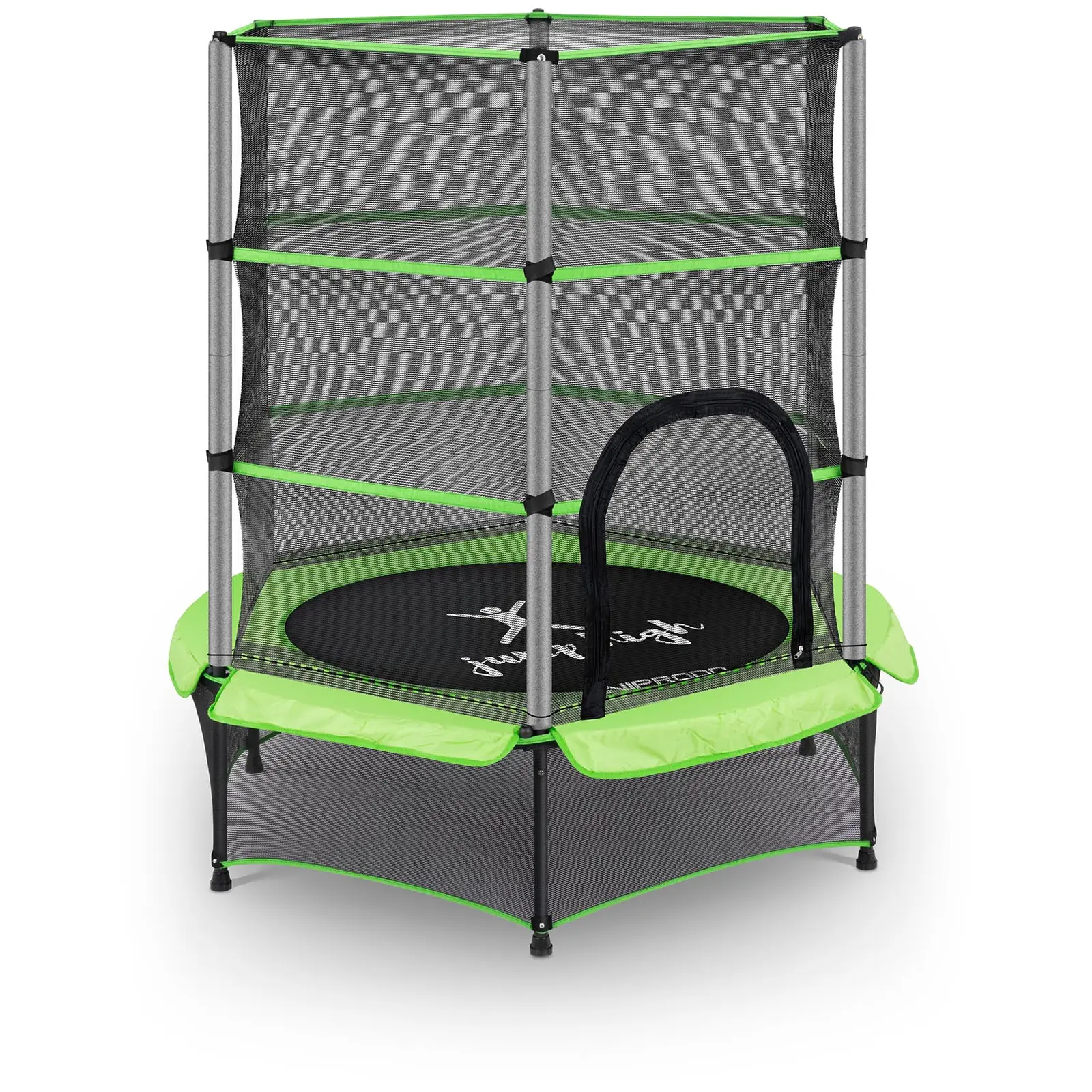 Dětská trampolína - s bezpečnostní sítí - 140 cm - 50 kg - zelená