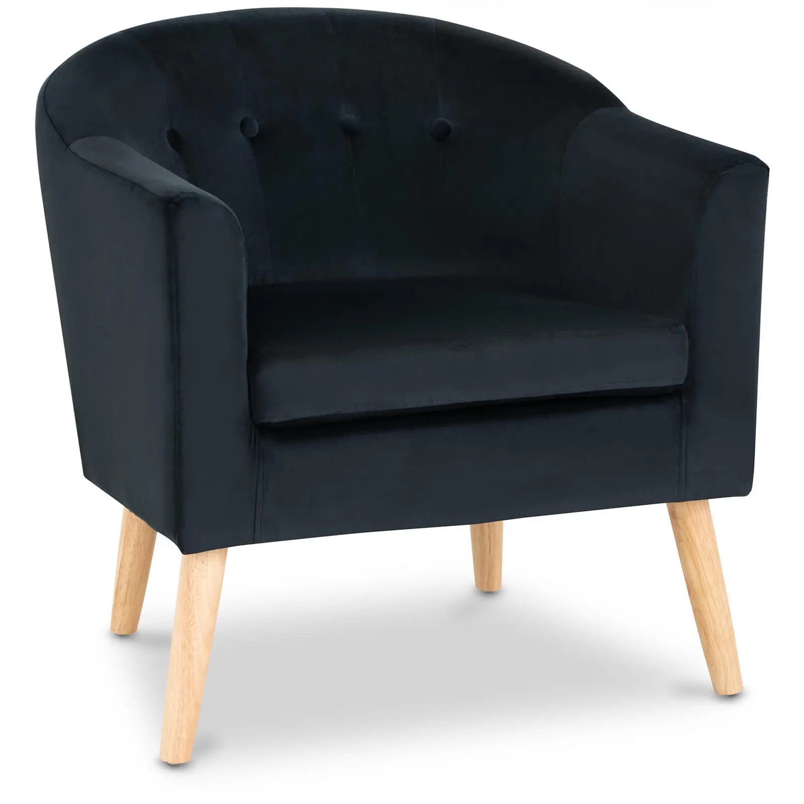 Čalouněná židle - do 180 kg - sedací plocha 49 x 53 cm - černá