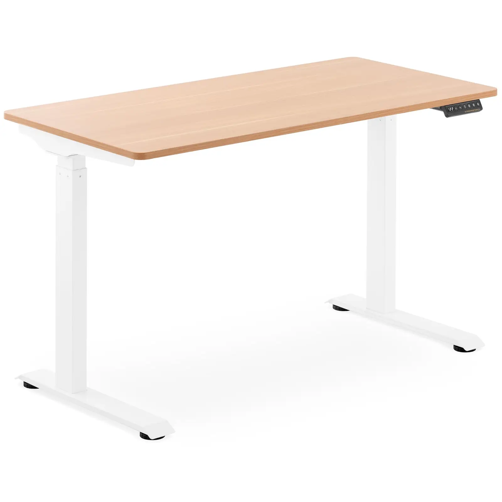 Výškově nastavitelný stůl s deskou 90 W 730–1 233 mm hnědá / bílá - Psací stoly Fromm & Starck