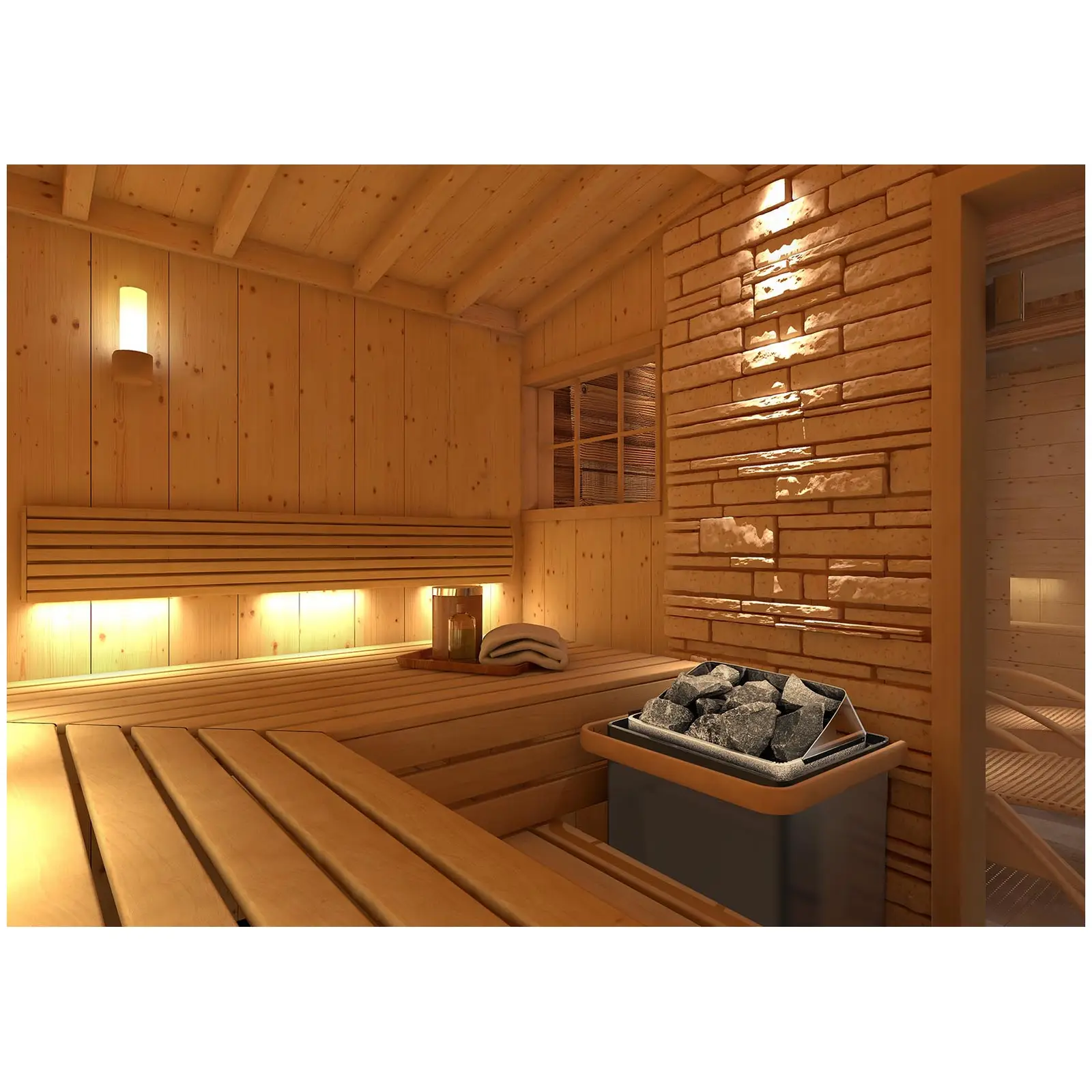 Saunová kamna s řídicí jednotkou pro sauny - 6 kW - 30 až 110 °C